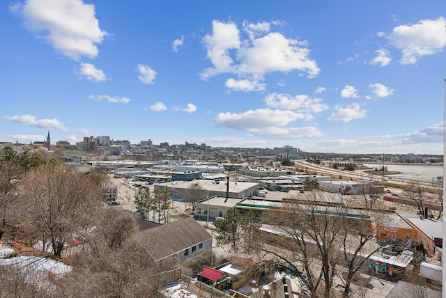 birds eye view of property featuring a view of city