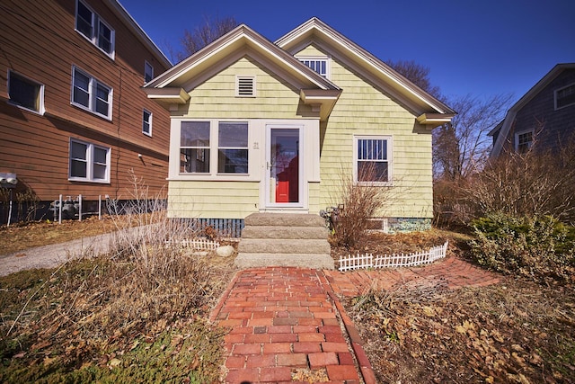 view of bungalow-style home