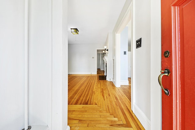 foyer entrance with baseboards