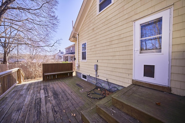 wooden deck with fence