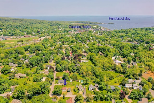 18 Oak St, Camden, ME 04843 - aerial view of a nearby body of water