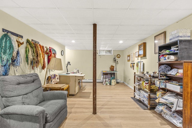 16 Rockaway Rd, Falmouth, ME 04105 - interior space with baseboard heating, light wood finished floors, and baseboards