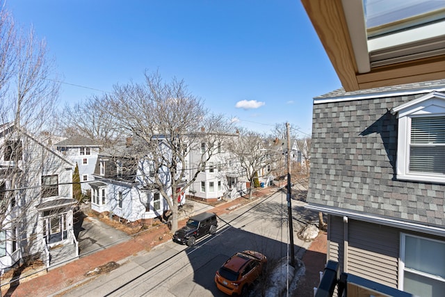 exterior space featuring a residential view