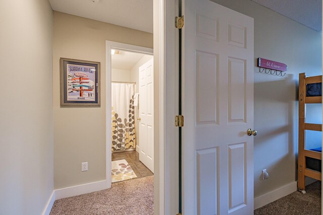 372 Skiway Rd Unit 204, Newry, ME 04261 - hallway with baseboards and carpet