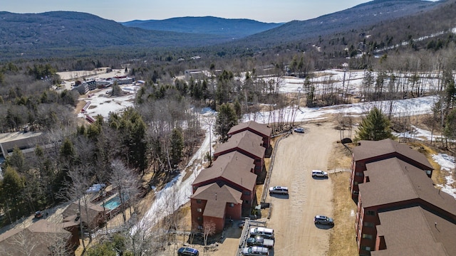 372 Skiway Rd Unit 204, Newry, ME 04261 - snowy aerial view featuring a mountain view
