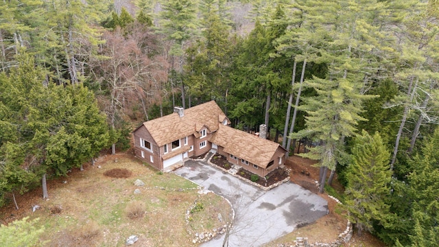 52 Main St, Sanford, ME 04083 - aerial view with a wooded view