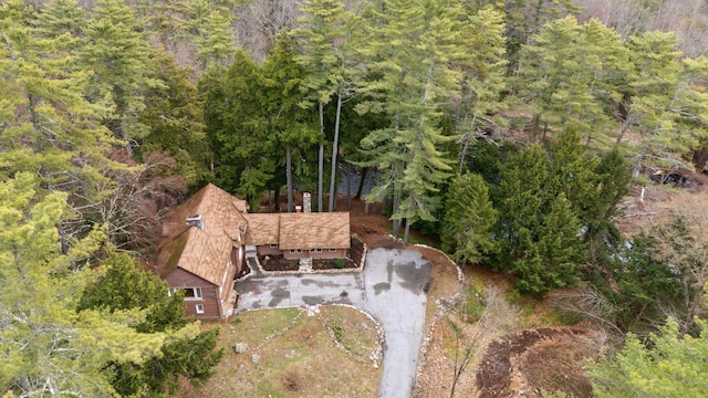 52 Main St, Sanford, ME 04083 - drone / aerial view featuring a forest view