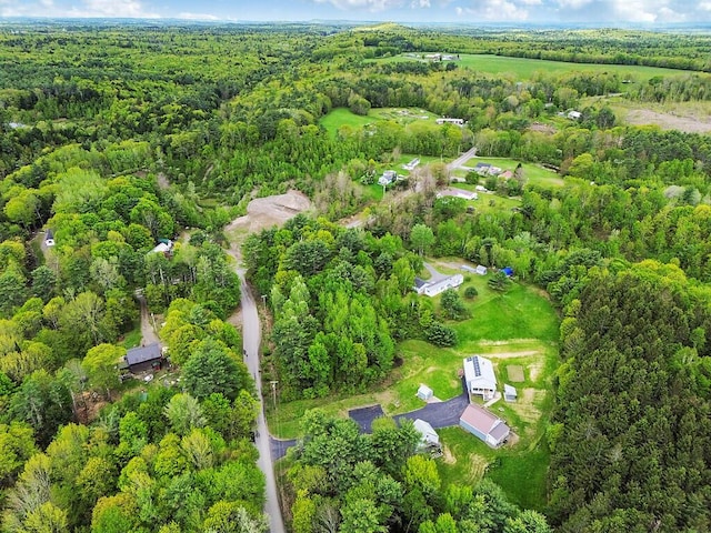 20 Pit Rd, Windsor, ME 04363 - aerial view of property and surrounding area with a heavily wooded area
