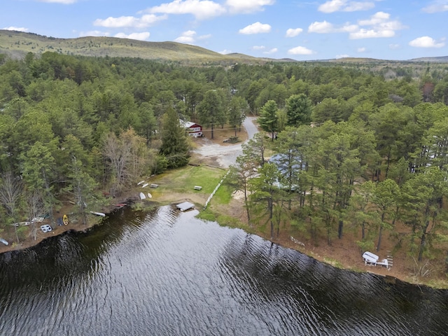 8 Royal Coachman Way, Shapleigh, ME 04076 - aerial overview of property's location with a forest and a water and mountain view
