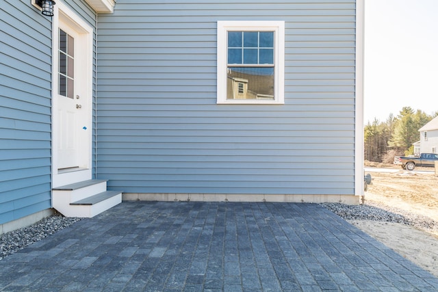 exterior space featuring entry steps