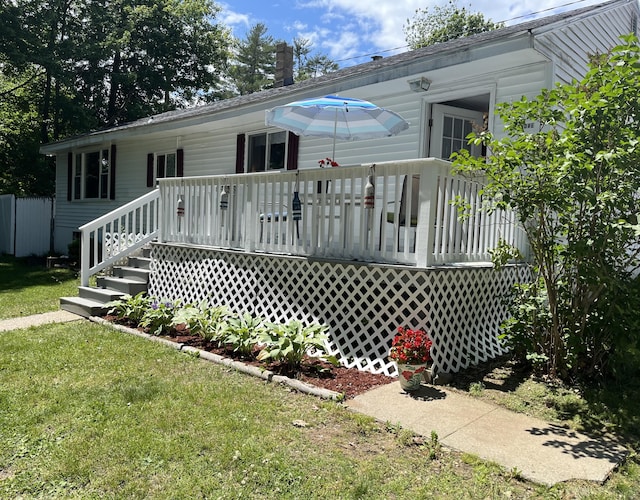 35 Grove Ave, Old Orchard Beach, ME 04064 - exterior space with a yard and a chimney