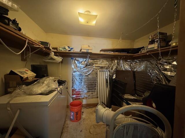 interior space with washer / clothes dryer