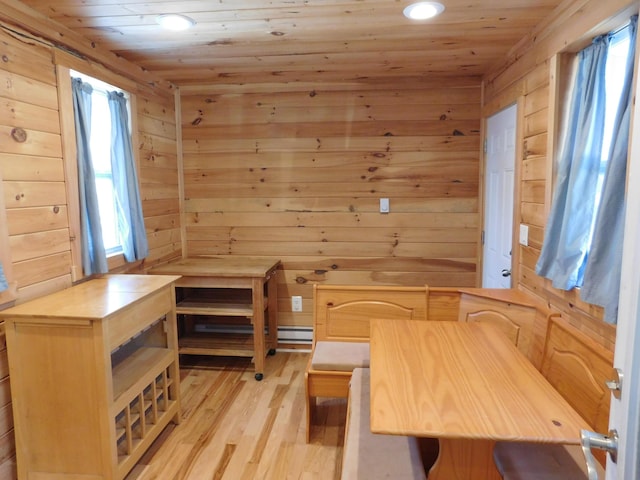 interior space with recessed lighting and wood finished floors