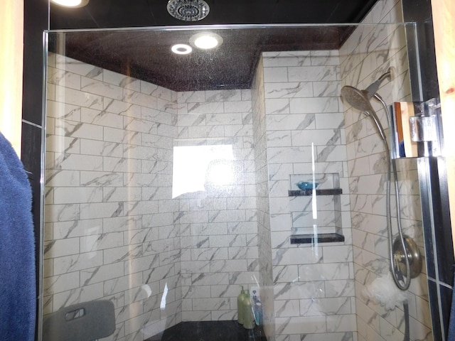 full bathroom with a shower stall