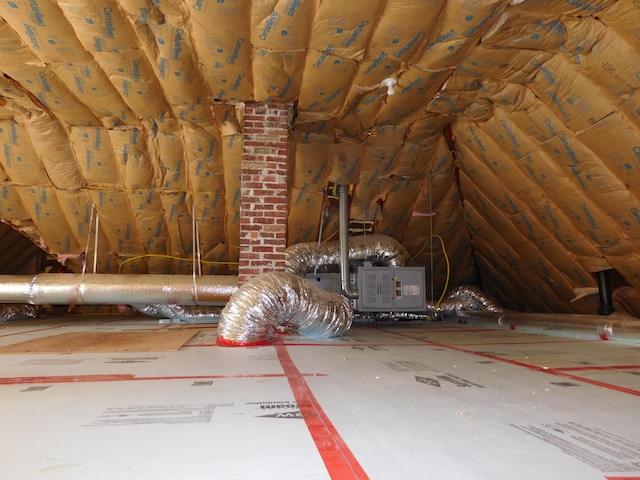 view of attic