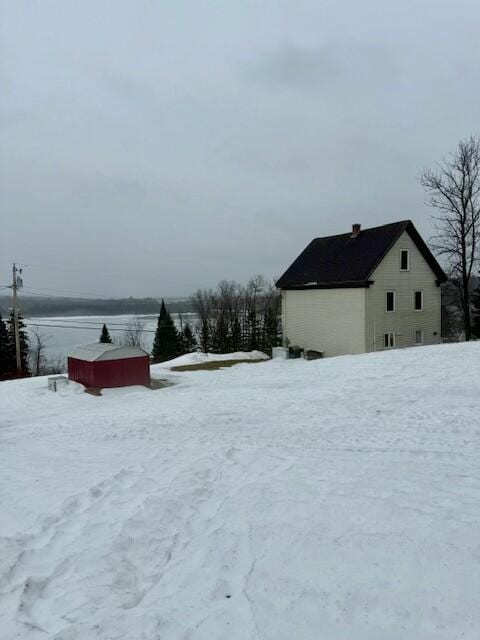 view of snowy yard