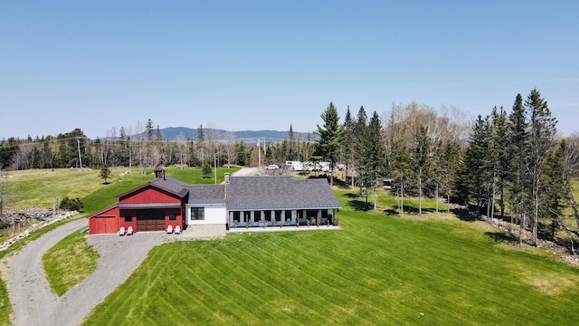 3062 Main St, Rangeley, ME 04970 - view from above of property featuring a mountainous background