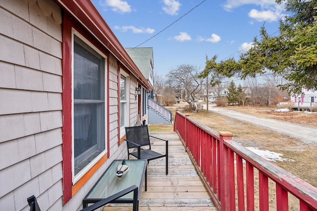 view of wooden terrace