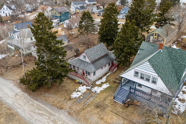 bird's eye view with a residential view