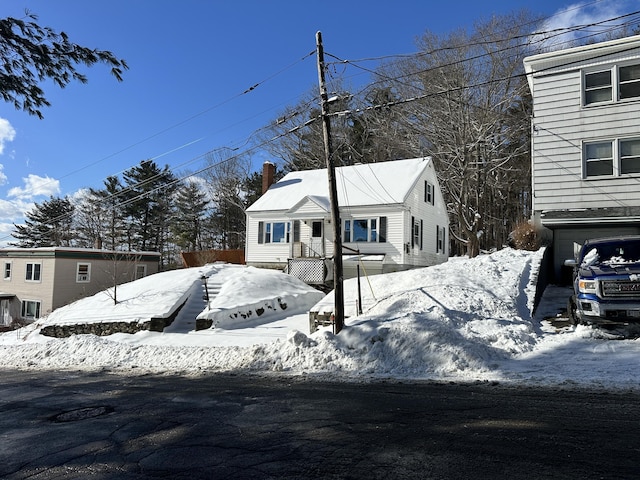 view of front of property with a chimney