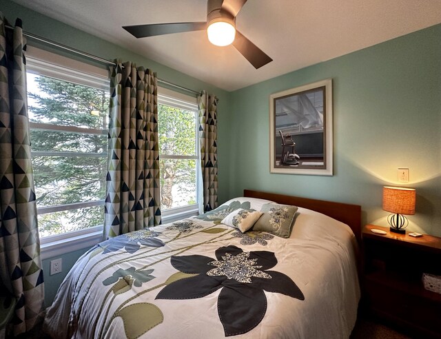 68 Robbins St, Robbinston, ME 04671 - bedroom with a ceiling fan