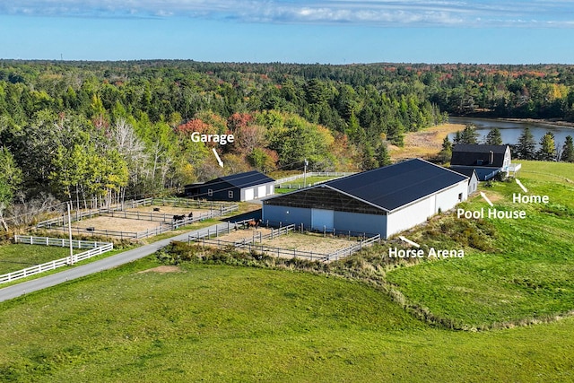 452 Milbridge Rd, Cherryfield, ME 04622 - birds eye view of property featuring a water view and a view of trees