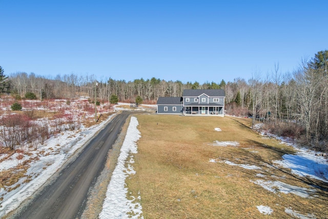 63 Grandview Dr, Newport, ME 04953 - exterior space with a forest view