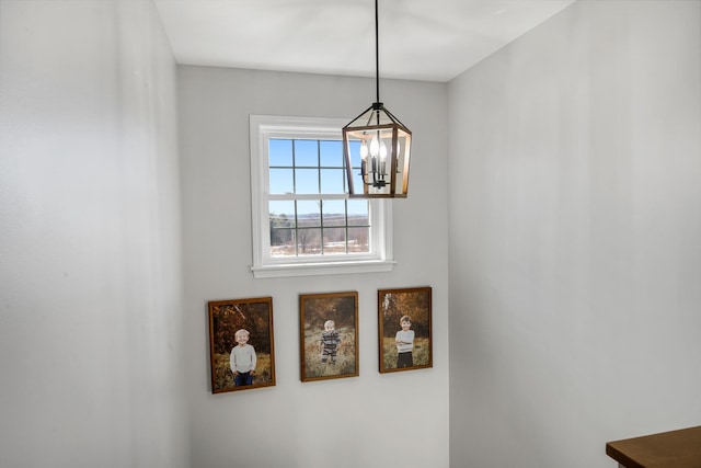 63 Grandview Dr, Newport, ME 04953 - room details featuring a notable chandelier