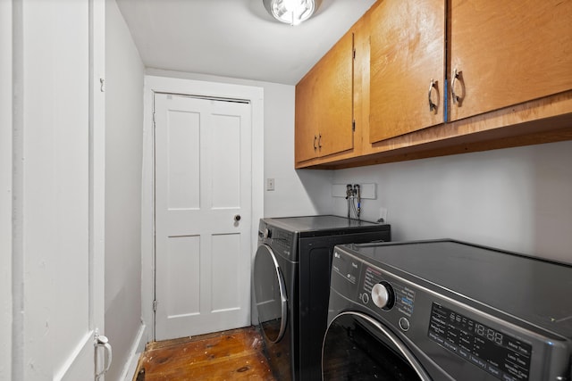 30 Joy Valley Rd, Buxton, ME 04093 - laundry room with cabinet space, independent washer and dryer, and baseboards