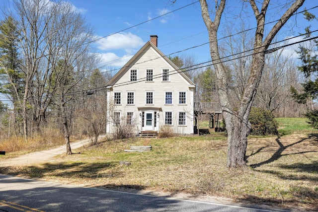30 Joy Valley Rd, Buxton, ME 04093 - traditional-style house featuring a chimney and entry steps