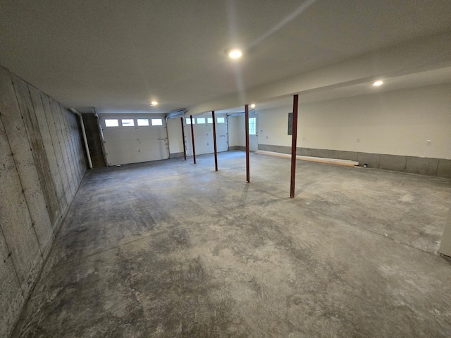 310 Emery Mills Rd, Shapleigh, ME 04076 - garage with recessed lighting and electric panel
