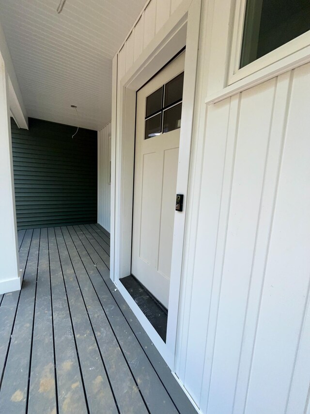 43 Heritage Dr, Berwick, ME 03901 - view of exterior entry featuring board and batten siding