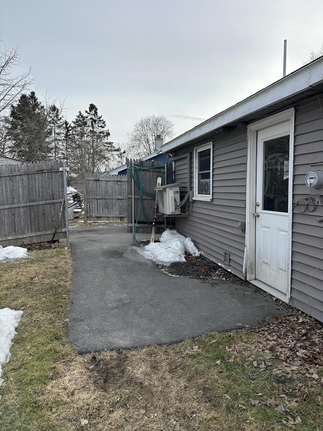 exterior space with fence