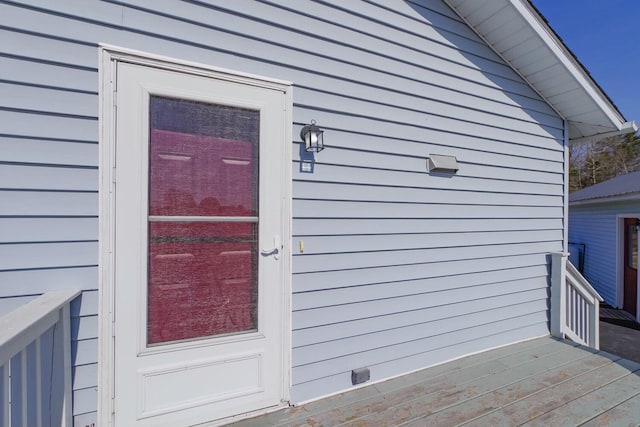 view of doorway to property