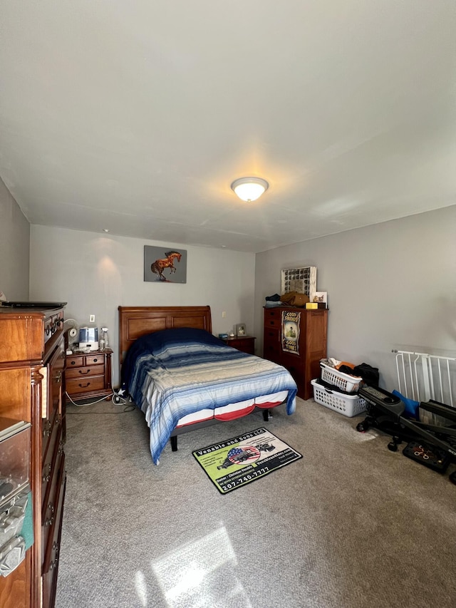 bedroom with carpet