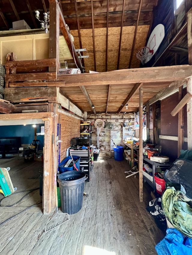 view of storage area