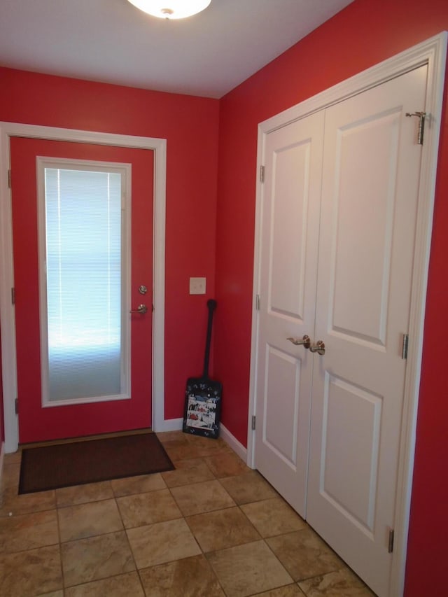 entryway with baseboards