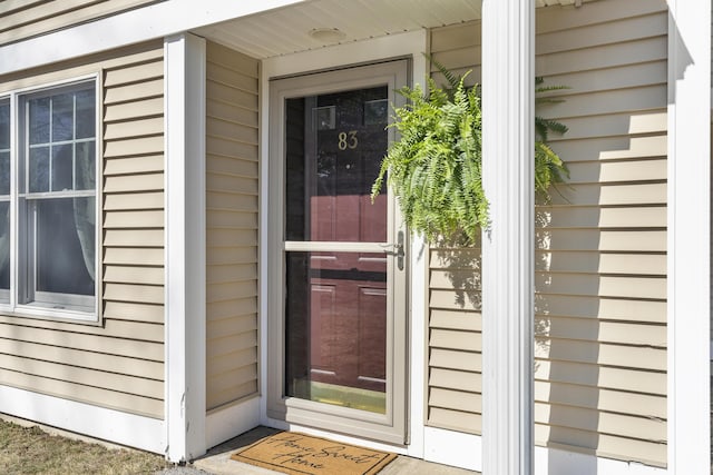 view of doorway to property