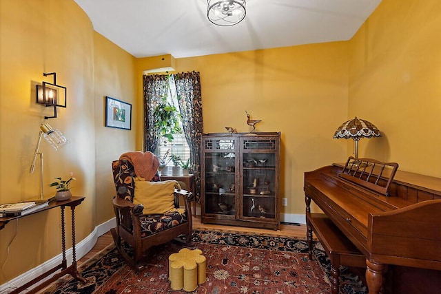 sitting room with baseboards