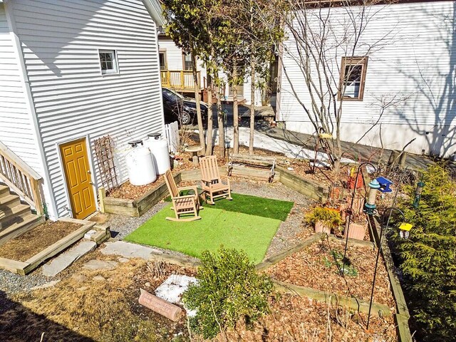view of yard with a vegetable garden