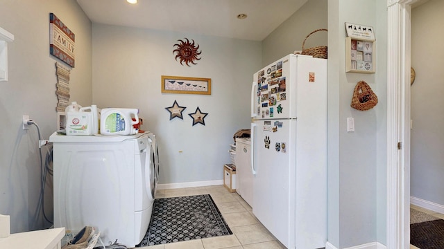 16 Ocean Greens Dr, Saco, ME 04072 - laundry area featuring light tile patterned flooring, independent washer and dryer, baseboards, laundry area, and recessed lighting