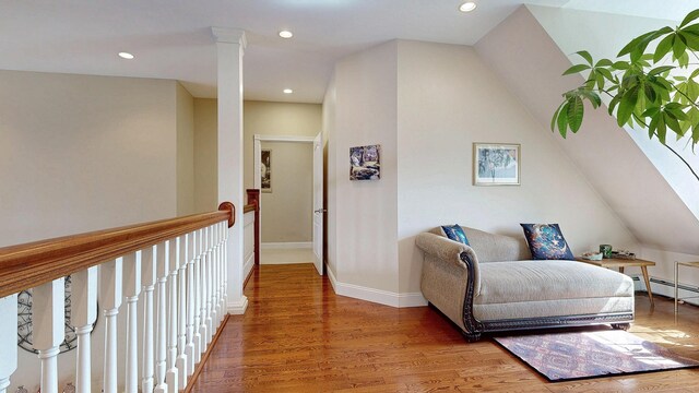 16 Ocean Greens Dr, Saco, ME 04072 - living area with baseboards, light wood-style flooring, and recessed lighting