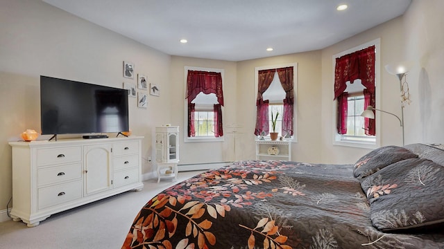 16 Ocean Greens Dr, Saco, ME 04072 - bedroom with carpet flooring, recessed lighting, and a baseboard radiator