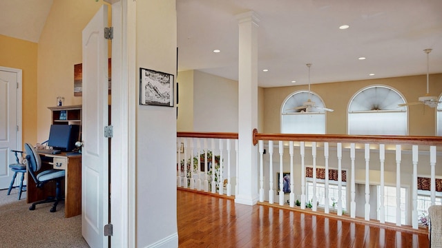 16 Ocean Greens Dr, Saco, ME 04072 - corridor featuring wood finished floors and recessed lighting