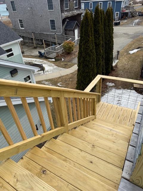 6 School St, Lubec, ME 04652 - view of wooden terrace