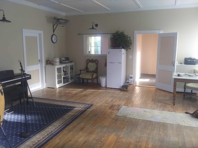 6 School St, Lubec, ME 04652 - interior space with crown molding and wood finished floors