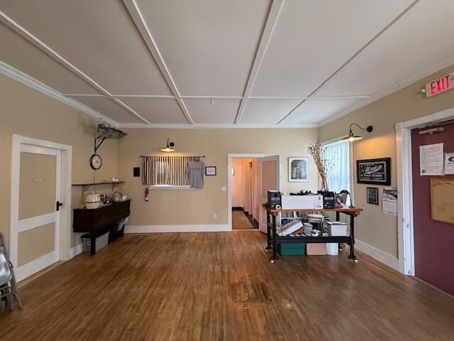 6 School St, Lubec, ME 04652 - living room with baseboards and wood finished floors