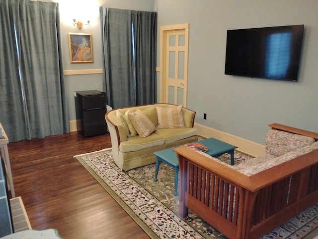 6 School St, Lubec, ME 04652 - living area with baseboards and wood finished floors