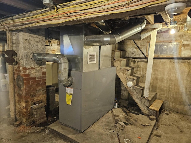 68 Boothby St, Augusta, ME 04330 - utility room with heating unit