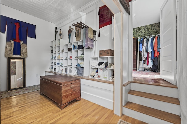 696 Bangor Rd, Troy, ME 04987 - walk in closet featuring wood finished floors